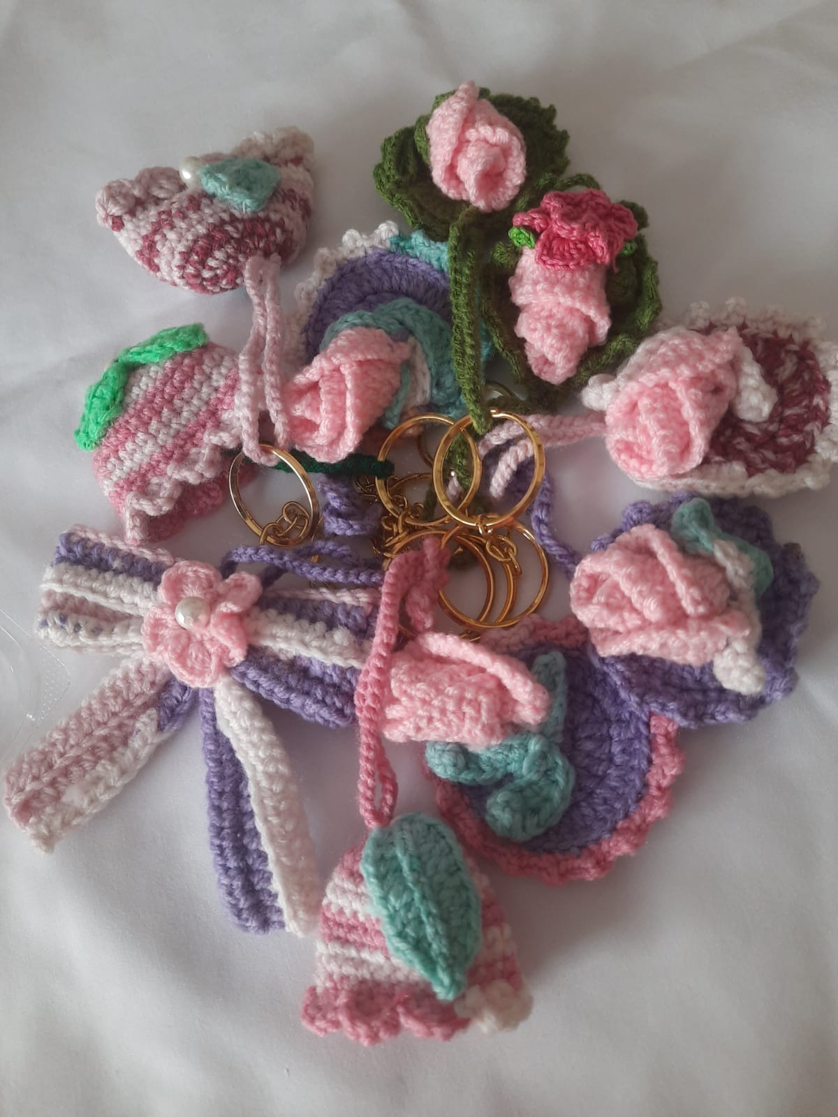 Key Chain - Rose & Bow